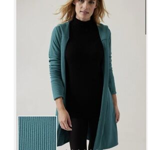 Athleta Medium Harmony Pose Wrap Cardigan Borealis Green